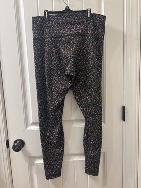 lululemon Wunder Train High Rise Fluctuate Micro Pink Multicolor Size 14 28”